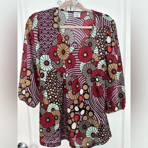 Maternity floral blouse, size Large